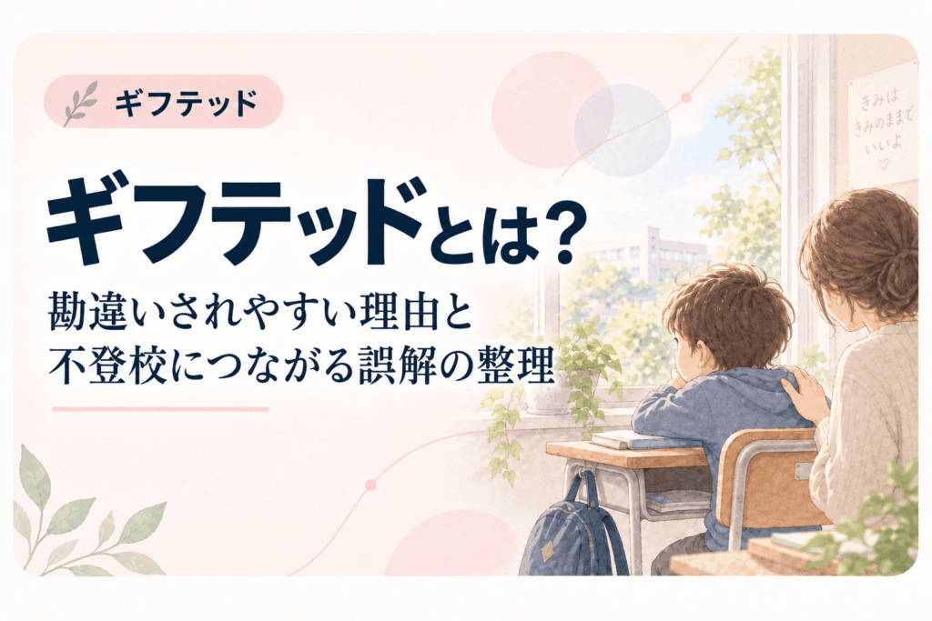 ギフテッドとは？勘違いされやすい理由と不登校につながる誤解の整理