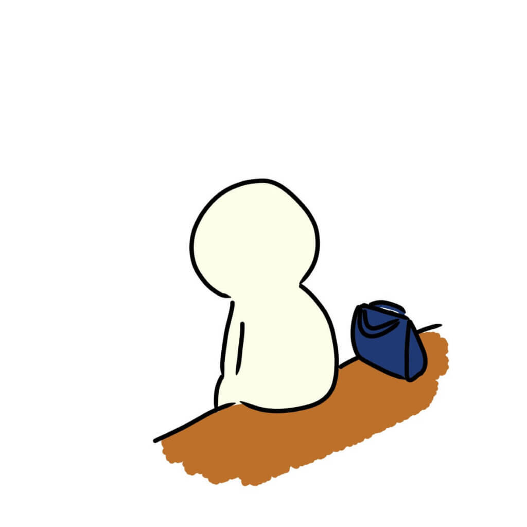 不登校90日以上でしんどいイラスト